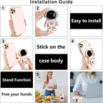Husa de Protectie TPU 2in1, Flippy, pentru Apple iPhone 15 Pro, Astronaut cu Suport, Antisoc, Rezistenta la Impact,
