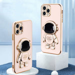 Husa de Protectie TPU 2in1, Flippy, pentru Apple iPhone 15 Pro, Astronaut cu Suport, Antisoc, Rezistenta la Impact,