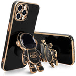 Husa de Protectie TPU 2in1, Flippy, pentru Apple iPhone 15 Pro, Astronaut cu Suport, Antisoc, Rezistenta la Impact,
