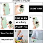 Husa de Protectie TPU 2in1, Flippy, pentru Apple iPhone 15 Pro Max, Astronaut cu Suport, Antisoc, Rezistenta la Impact,