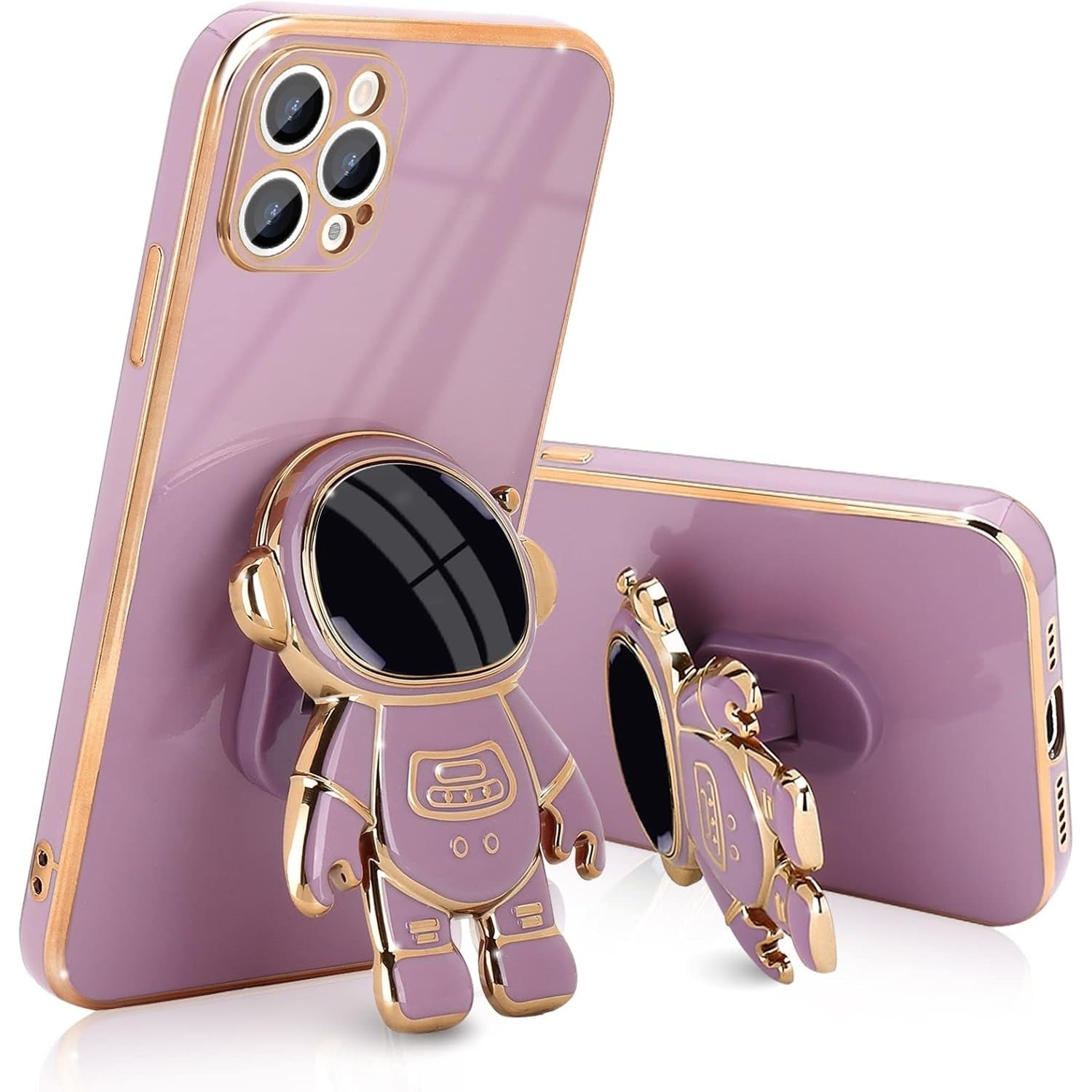 Husa de Protectie TPU 2in1, Flippy, pentru Apple iPhone 15 Pro Max, Astronaut cu Suport, Antisoc, Rezistenta la Impact,