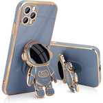 Husa de Protectie TPU 2in1, Flippy, pentru Apple iPhone 15 Pro Max, Astronaut cu Suport, Antisoc, Rezistenta la Impact,