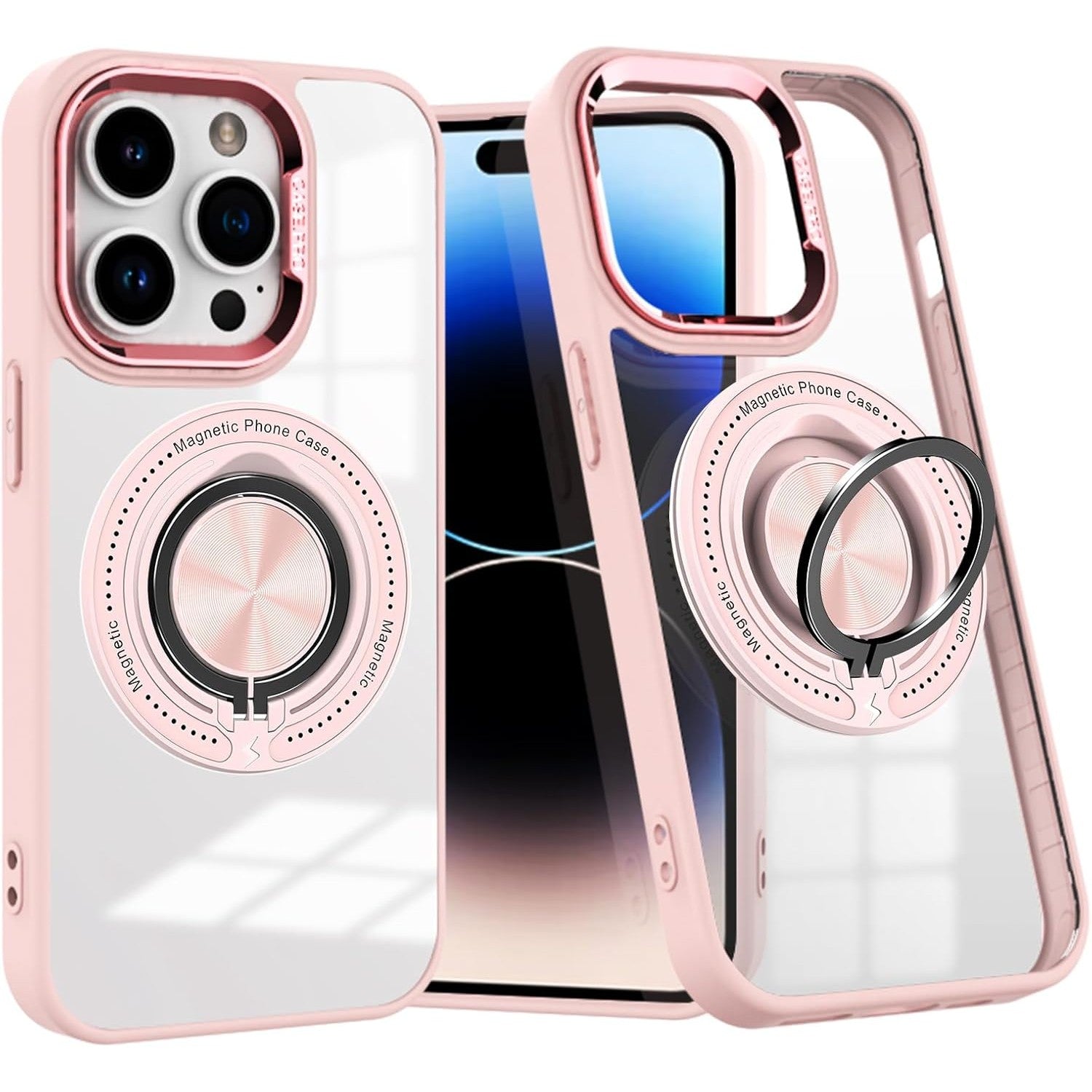 Husa de Protectie TPU, Flippy, pentru iPhone 16 Pro, Anticadere, cu Incarcare Wireless, Tehnologie Magsafe, Inel