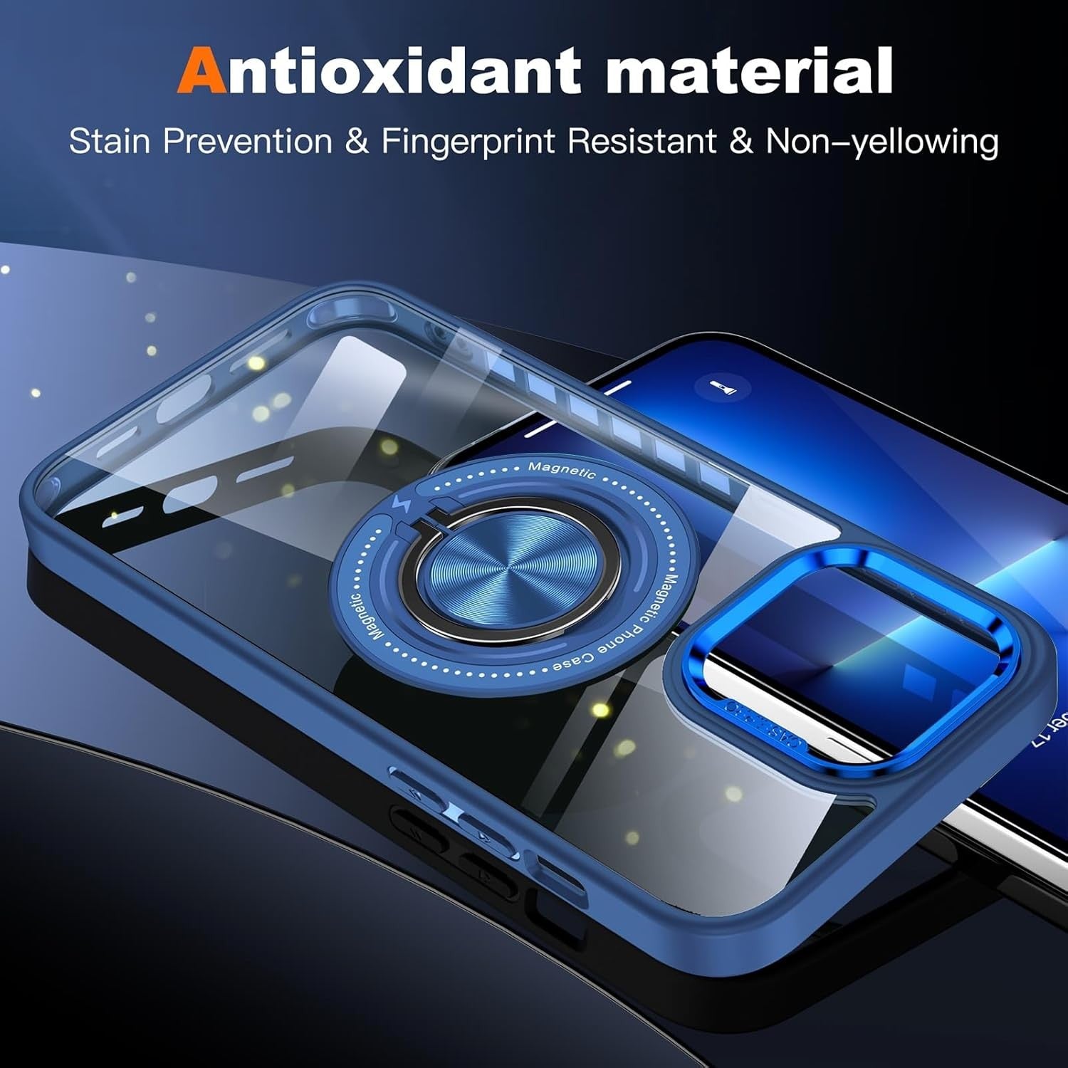 Husa de Protectie TPU, Flippy, pentru iPhone 16 Pro Max, cu Incarcare Wireless, Tehnologie Magsafe, Inel Magnetic