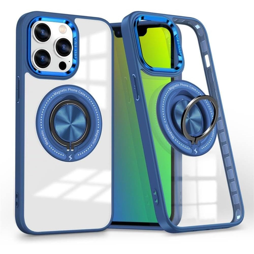 Husa de Protectie TPU, Flippy, pentru iPhone 16 Pro Max, cu Incarcare Wireless, Tehnologie Magsafe, Inel Magnetic