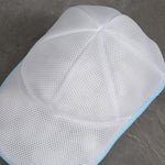 Husa de Spalare Sapca, Flippy, pentru Masina de Spalat, din Poliester, Circumferinta 53 cm, cu Fermoar, Alb/Albastru
