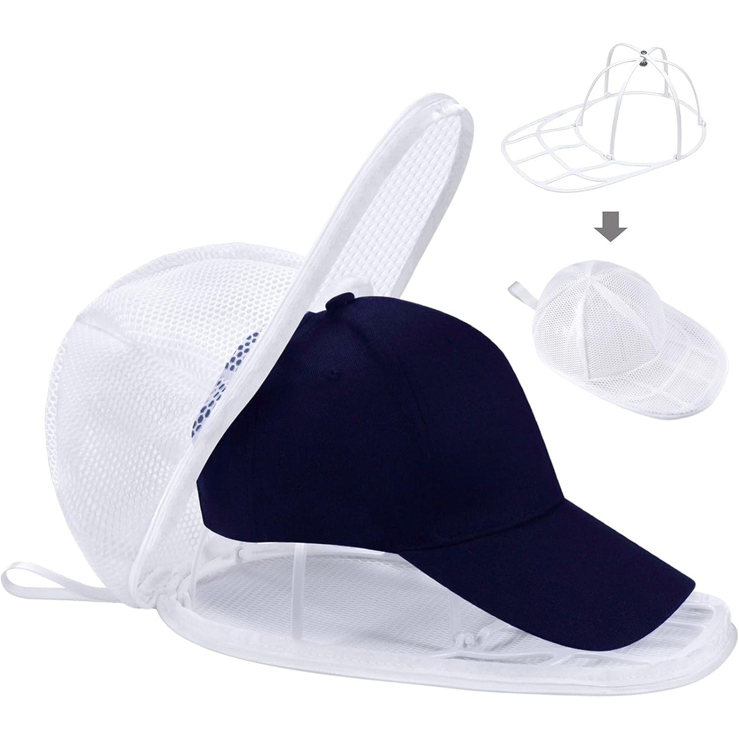 Husa de Spalare Sapca, Flippy, pentru Masina de Spalat, din Poliester, Circumferinta 53 cm, cu Fermoar, cu Suport