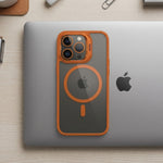 Husa de Protectie Telefon, Flippy, Compatibila cu iPhone 17 Pro Max, MagSafe, Acrylic, Suport Metalic Protectie Camera,