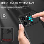Husa Defender cu Stand pentru iPhone 12 Pro, Negru, Suport reglabil, Antisoc, Protectie glisanta pentru camera, Flippy