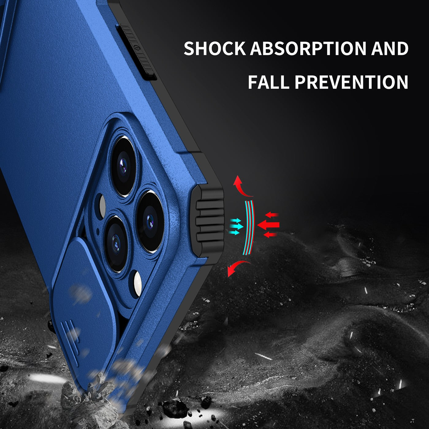 Husa Defender cu Stand pentru Samsung Galaxy A53 5G, Albastru, Suport reglabil, Antisoc, Protectie glisanta pentru