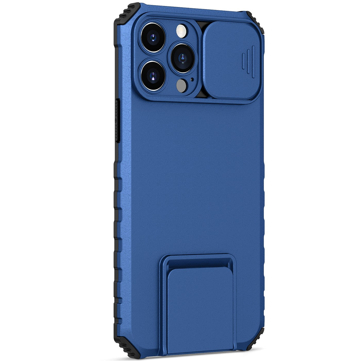 Husa Defender cu Stand pentru Samsung Galaxy S22 Plus, Albastru, Suport reglabil, Antisoc, Protectie glisanta pentru