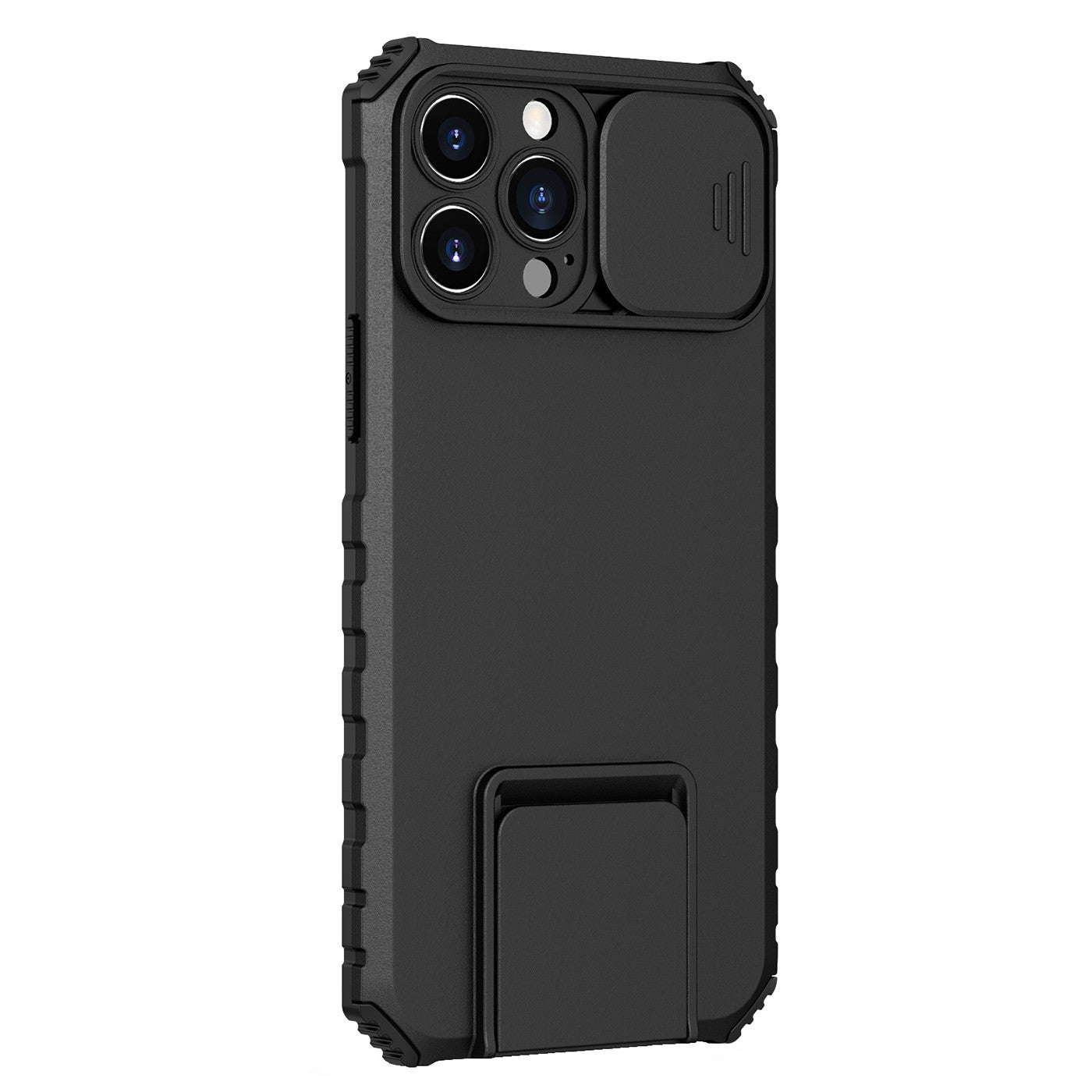 Husa Defender cu Stand pentru Samsung Galaxy S22 Plus, Negru, Suport reglabil, Antisoc, Protectie glisanta pentru