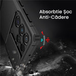 Husa Defender cu Stand pentru Samsung Galaxy S24 FE, Flippy, Suport reglabil, Antisoc, Protectie glisanta pentru