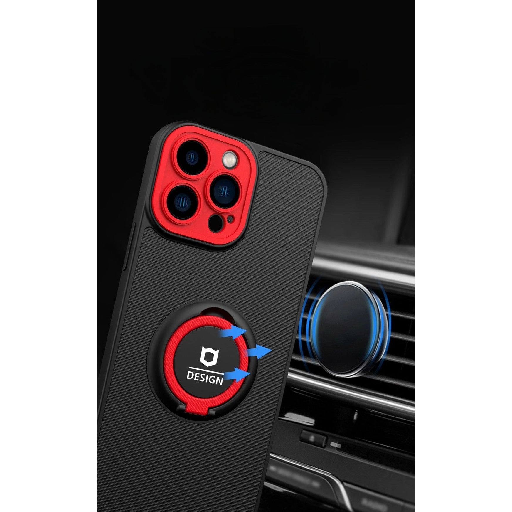 Husa de protectie Eagle eye pentru Apple iPhone 14, Rezistenta la socuri, Protectie camera, Cu inel de prindere