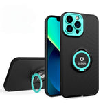 Husa Eagle Eye cu Stand pentru Apple iPhone 14 Pro (6.1) Negru/Turcoaz, Suport Auto Magnetic, Protectie Antisoc, Flippy