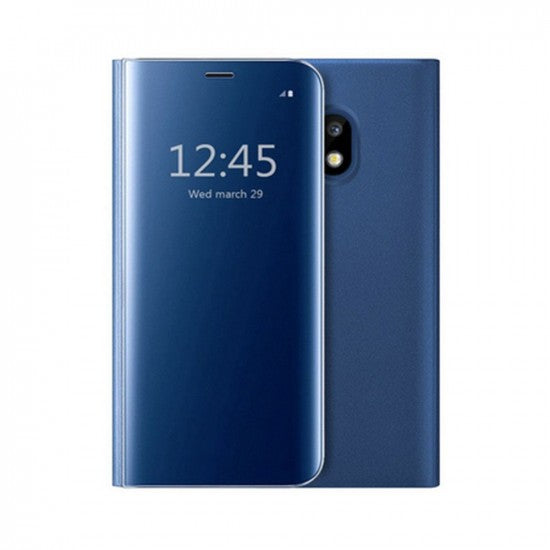 Husa Tip Carte, Flippy, Compatibila cu Huawei Mate 10 Lite, Flip Cover Oglinda, Albastru