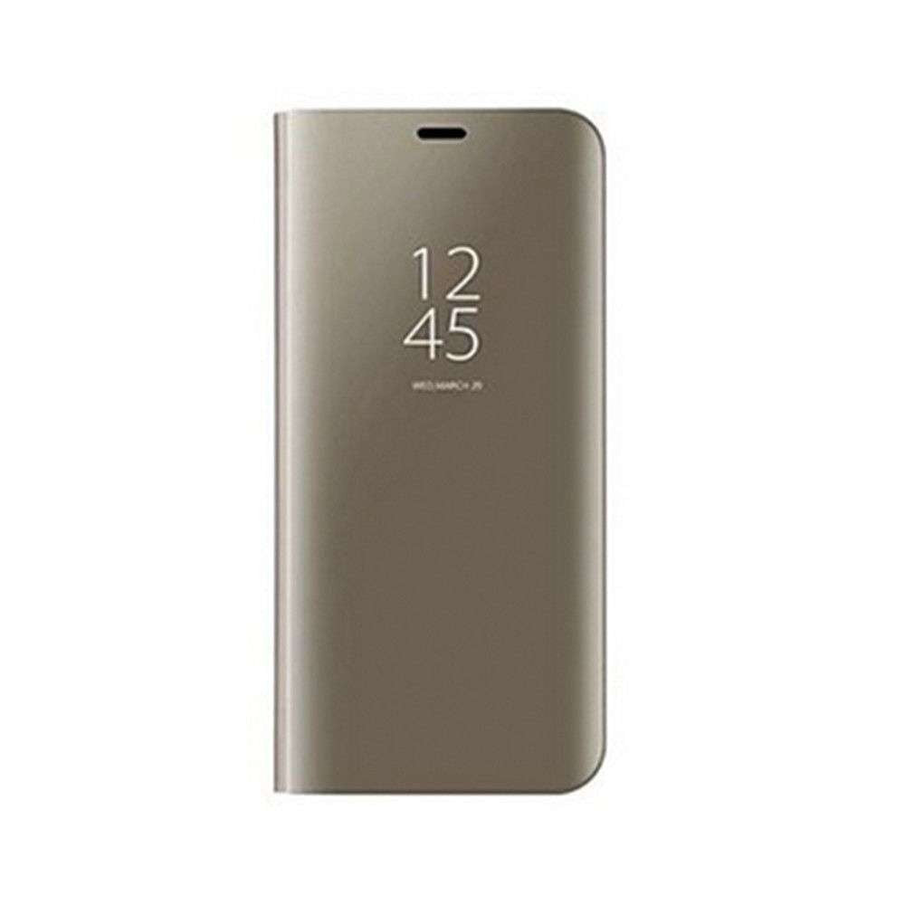 Husa de Protectie Tip Carte, Flippy, pentru Huawei P30 Pro, Flip Cover Oglinda, din Piele Ecologica si PC, Auriu
