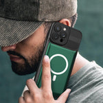 Husa Urban Armor pentru Samsung S23 Plus Verde inchis, Suport Auto Magnetic, Protectie Antisoc, Flippy