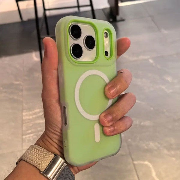 Husa Telefon Jelly Magnetic 2in1, Flippy, Compatibila cu Apple iPhone 17 Pro, din PC+TPU, Magsafe, Finisaj Mat, Verde