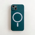 Husa MagSafe pentru Apple iPhone 13 Pro, Silicon, Protectie pentru camera, Magnetica, Incarcare Wireless, Flippy, Verde