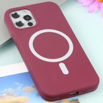 Husa MagSafe liquid large hole magnetic shell pentru Apple iPhone 14, Full Cover, Liquid Silicone, Magnetica, Incarcare