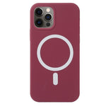 Husa MagSafe liquid large hole magnetic shell pentru Apple iPhone 14 Pro, Full Cover, Liquid Silicone, Magnetica,