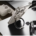 Husa MagSafe Metalica Compatibila cu iPhone 15 Pro, Flippy, Clear Case, Aliaj de Aluminiu, cu Magnet, fara Rama,