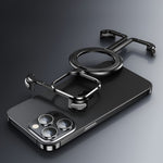 Husa MagSafe Metalica Compatibila cu iPhone 15 Pro Max, Flippy, Clear Case, Aliaj de Aluminiu, cu Magnet, fara Rama,