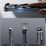 Husa MagSafe Metalica Compatibila cu iPhone 15 Pro Max, Flippy, Clear Case, Aliaj de Aluminiu, cu Magnet, fara Rama,