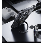 Husa MagSafe Metalica Compatibila cu iPhone 15 Pro Max, Flippy, Clear Case, Aliaj de Aluminiu, cu Magnet, fara Rama,