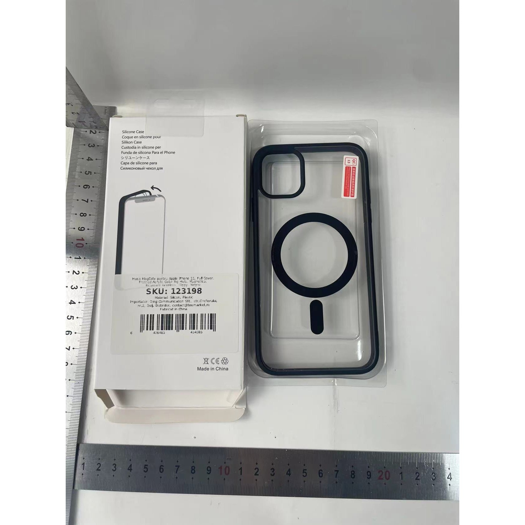 Husa MagSafe pentru Apple iPhone 11, Full Cover, Frosted Acrylic Color Big Hole, Magnetica, Incarcare Wireless, Flippy,