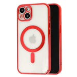 Husa MagSafe pentru Apple iPhone 12, Protectie camera, Full TPU, Margini colorate Electroplating, Magnetica, Incarcare