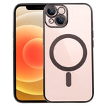Husa MagSafe pentru Apple iPhone 13, Full Cover, Protectie camera, Margini colorate Electroplating, Magnetica,