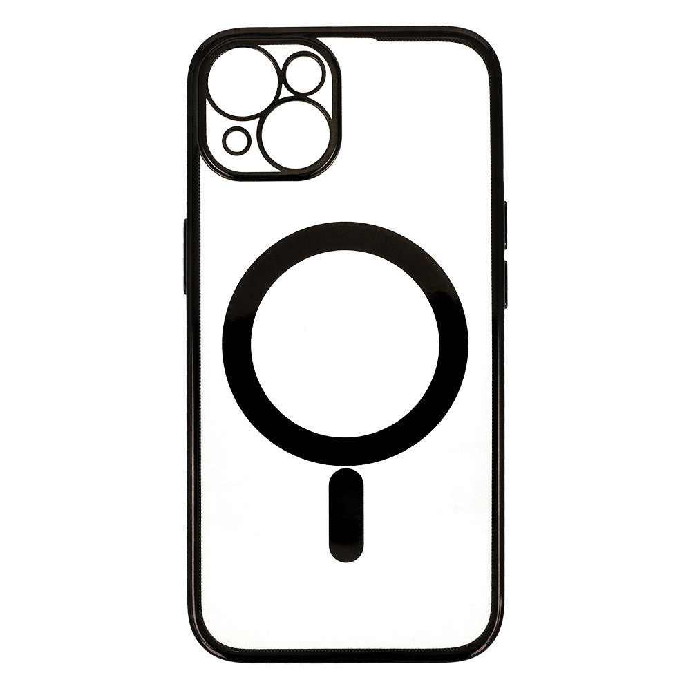 Husa MagSafe pentru Apple iPhone 14 Pro Max, Full Cover, Protectie camera, Margini colorate Electroplating, Magnetica,