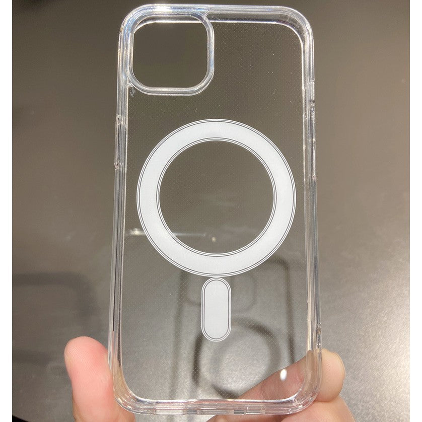 Husa MagSafe Silicone pentru iPhone 14 Pro, Flippy, Transparenta