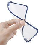 Husa Max Defence pentru Samsung Galaxy S22 Plus, Bumper Albastru, Fata Dubla Transparenta, Protectie Antisoc Full 360 (