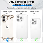 Husa Metalica Compatibila cu iPhone 16 Plus, Flippy, Protectie pentru Colturile Telefonului si Camera, Aliaj, Antisoc,