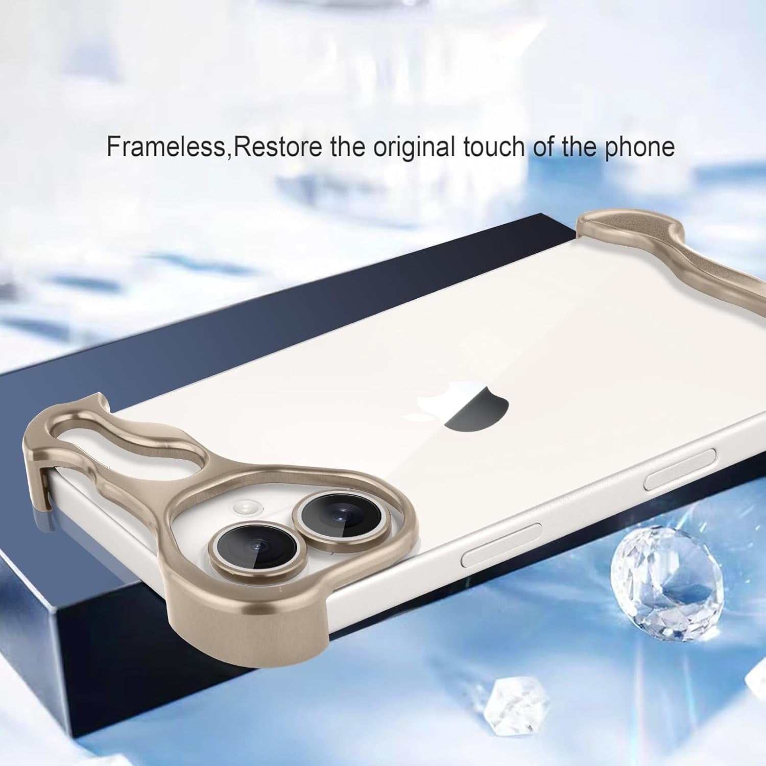 Husa Metalica Compatibila cu iPhone 16 Plus, Flippy, Protectie pentru Colturile Telefonului si Camera, Aliaj, Antisoc,