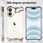 Husa Metalica Compatibila cu iPhone 16 Plus, Flippy, Protectie pentru Colturile Telefonului si Camera, Aliaj, Antisoc,