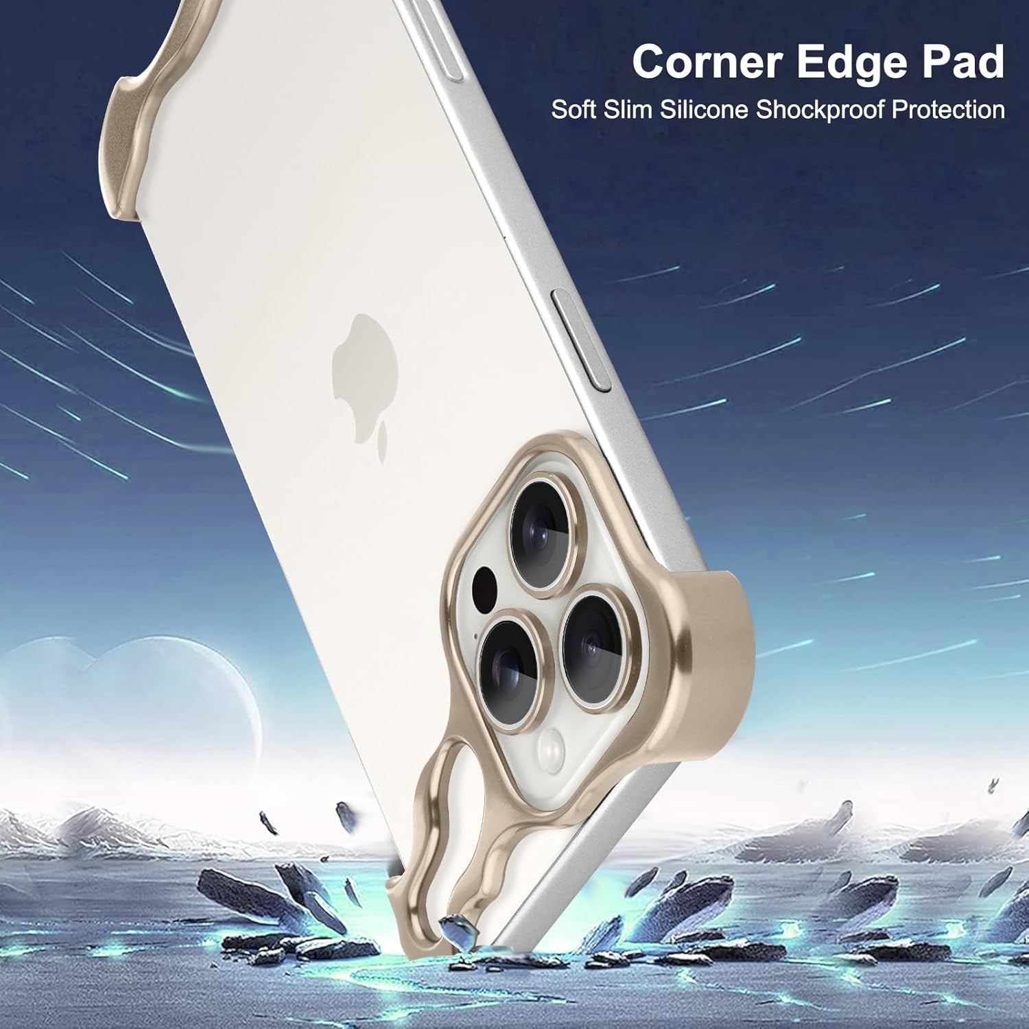 Husa Metalica Compatibila cu iPhone 16 Pro, Flippy, Protectie pentru Colturile Telefonului si Camera, Aliaj, Antisoc,