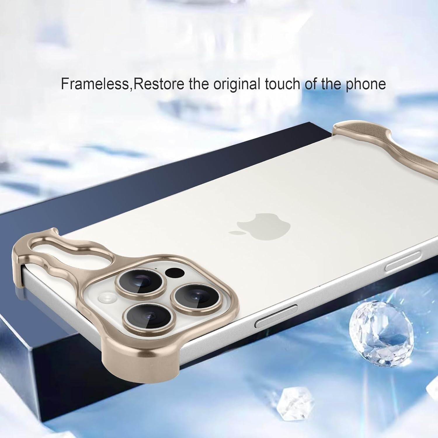 Husa Metalica Compatibila cu iPhone 16 Pro, Flippy, Protectie pentru Colturile Telefonului si Camera, Aliaj, Antisoc,