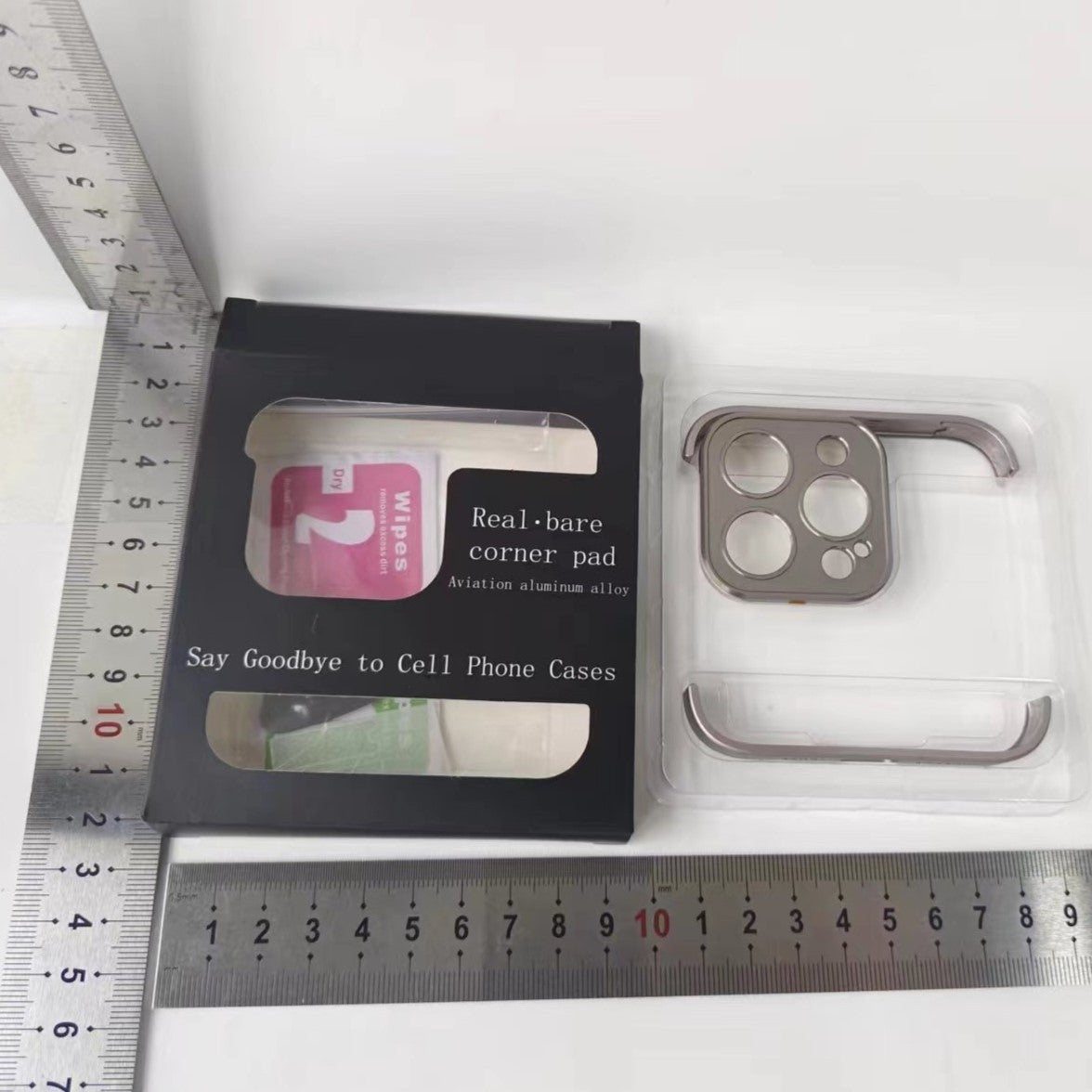 Husa Metalica Edgeless Compatibila cu iPhone 15 Pro, Flippy, Protectie pentru Colturi si Camera, Aliaj, Antisoc,