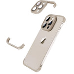 Husa Metalica Edgeless Compatibila cu iPhone 15 Pro, Flippy, Protectie pentru Colturi si Camera, Aliaj, Antisoc,
