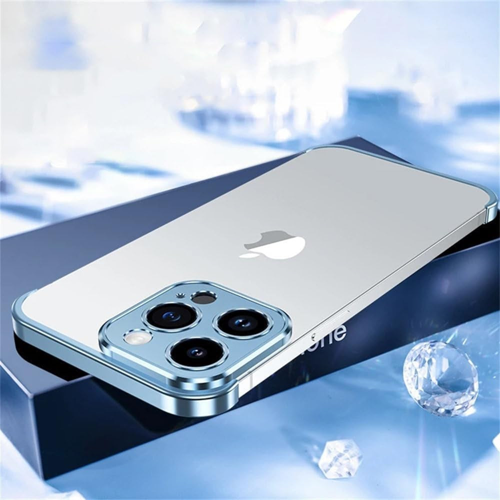 Husa Metalica Edgeless Compatibila cu iPhone 16, Flippy, Protectie pentru Colturi si Camera, Aliaj Aluminiu, Antisoc,