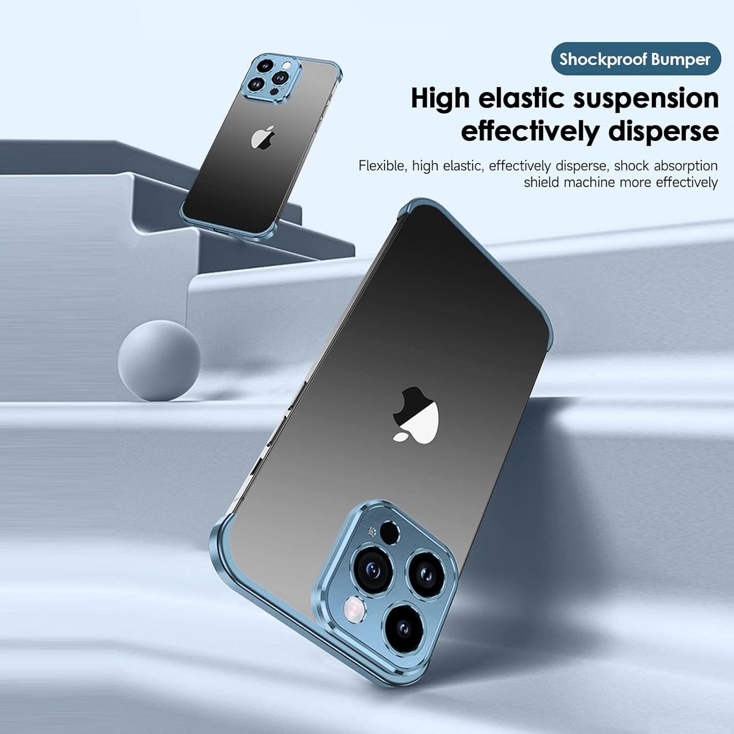 Husa Metalica Edgeless Compatibila cu iPhone 16, Flippy, Protectie pentru Colturi si Camera, Aliaj Aluminiu, Antisoc,