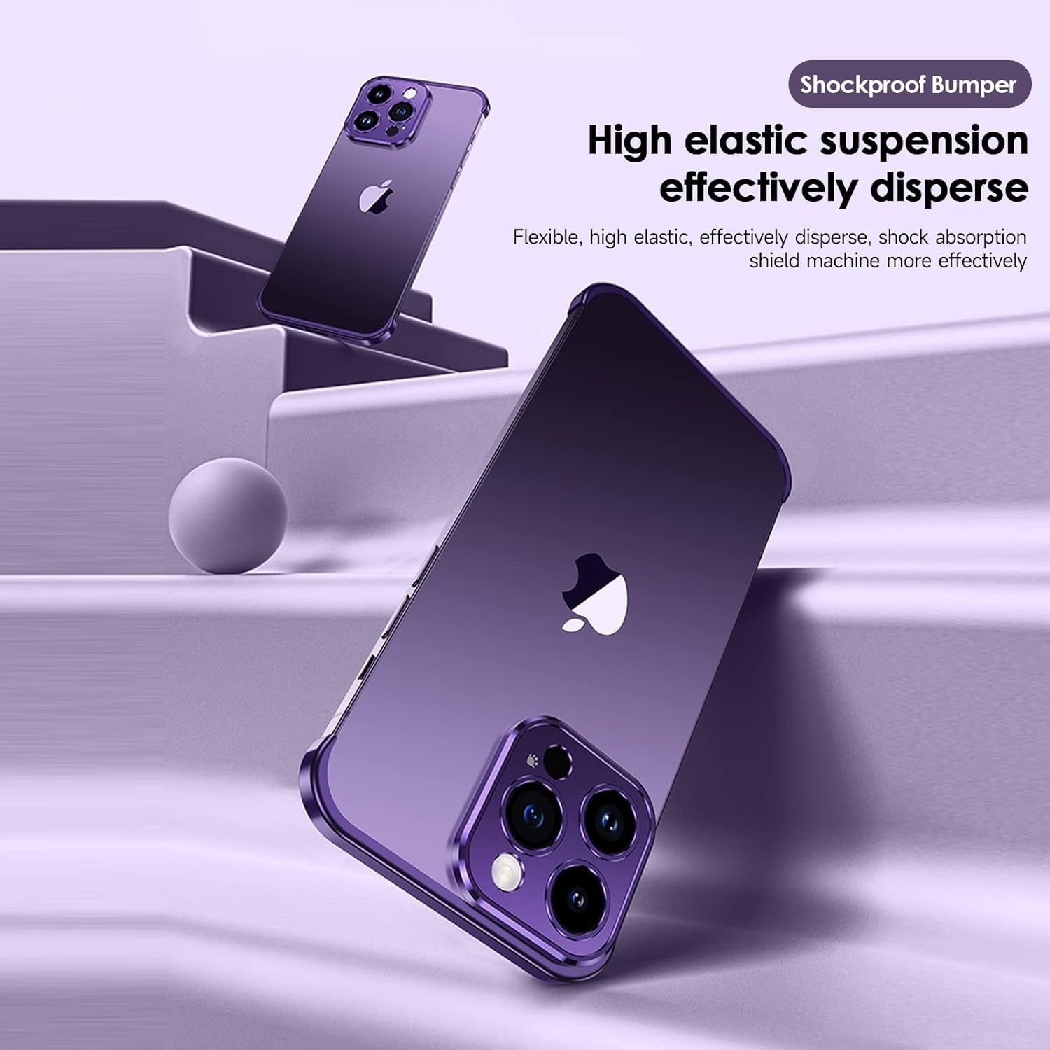 Husa Metalica Edgeless Compatibila cu iPhone 16 Plus, Flippy, Protectie pentru Colturi si Camera, Aliaj Aluminiu,