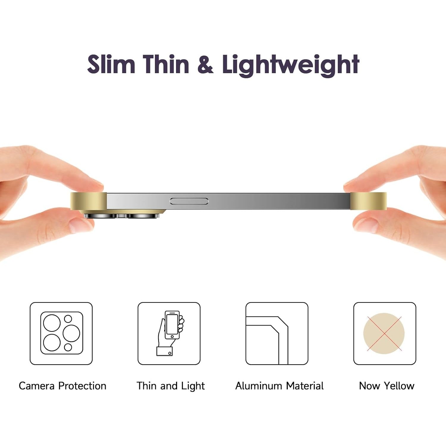 Husa Metalica Edgeless Compatibila cu iPhone 16 Plus, Flippy, Protectie pentru Colturi si Camera, Aliaj Aluminiu,