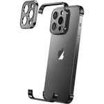 Husa Metalica Edgeless Compatibila cu iPhone 16 Plus, Flippy, Protectie pentru Colturi si Camera, Aliaj Aluminiu,