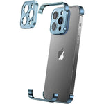 Husa Metalica Edgeless Compatibila cu iPhone 16 Plus, Flippy, Protectie pentru Colturi si Camera, Aliaj Aluminiu,