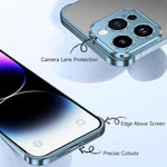 Husa Metalica Edgeless Compatibila cu iPhone 16 Pro, Flippy, Protectie pentru Colturi si Camera, Aliaj Aluminiu,